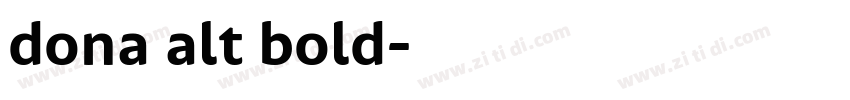 dona alt bold字体转换